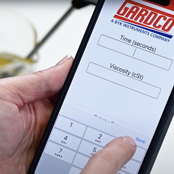 Viscosity Calculator App in use